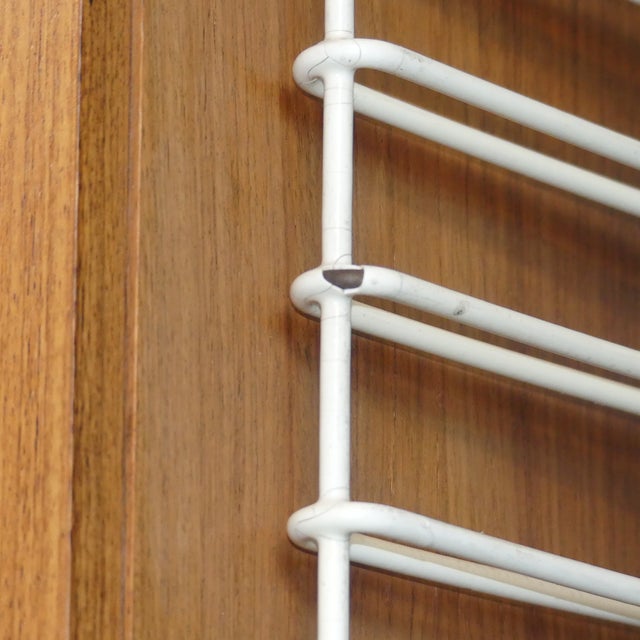 String Shelf with Wall Cabinet and Magazine Rack in Dark and White Ladders from Musterring International, 1960s For Sale - Image 14 of 17