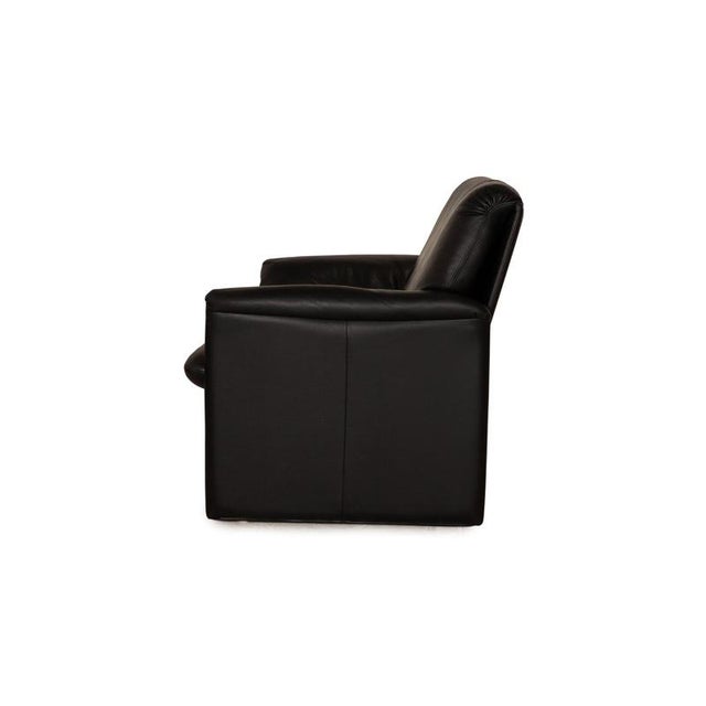 Black Leather Two Seater Black Bora Sofa from Leolux For Sale - Image 8 of 9