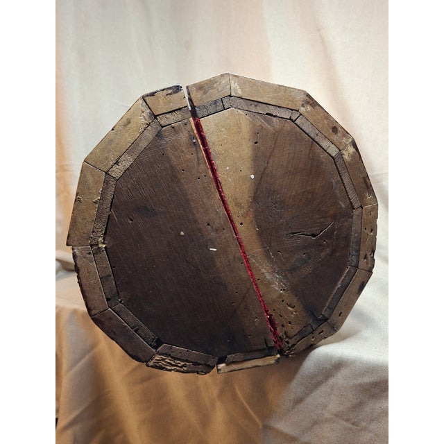 Antique 19thC Italian Sephardic Torah Case Tik Hand Carved Wood J Greenstein Prov For Sale - Image 14 of 17