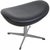 Egg Stool in Black Aura Leather by Arne Jacobsen, 2016 For Sale - Image 4 of 8