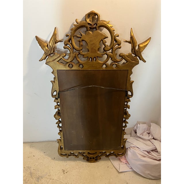 1940s Chinese Chippendale Wall Mirror With Birds For Sale - Image 12 of 12