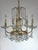 Brass and Lead Crystal Five-Light Chandelier from Schröder, 1970s For Sale - Image 4 of 12