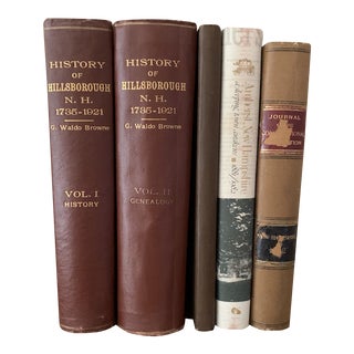 Antique Historical New Hampshire Book Collection- Set of 5 For Sale