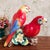 Hand-Painted Porcelain Parrot Figurine – 10.2" Colorful Ceramic Bird Sculpture For Sale In Los Angeles - Image 6 of 8