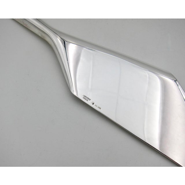 Silver Lino Sabattini Christofle Gallia Modernist Lido Server With Original Box For Sale - Image 8 of 11