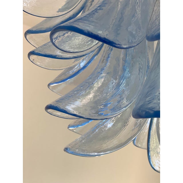 Contemporary Blue “Selle” Murano Glass Chandelier For Sale - Image 10 of 13