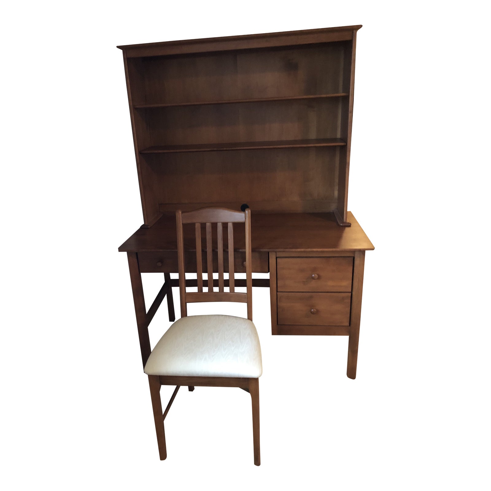 Nadeau Arts and Crafts Cherry Desk and Chair Chairish