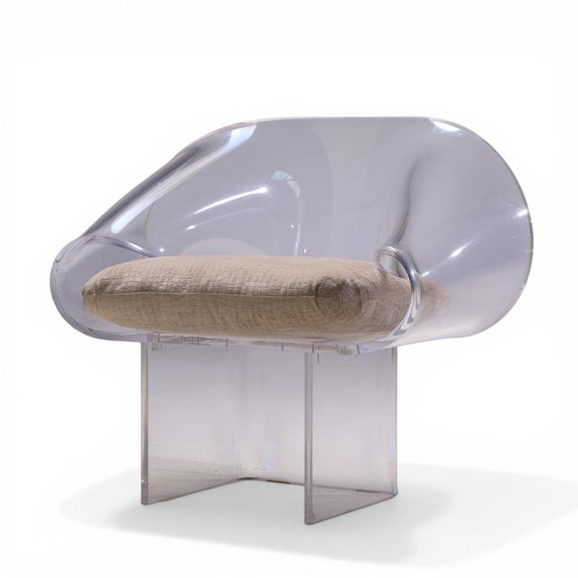 Mid-Century Modern Robert Van Horn Mid Century Lucite Ribbon Chair For Sale - Image 3 of 9