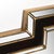 Silver Mid-Century Etruscan Key Form Segmented Umber Lacquered & Giltwood Lined Mirror For Sale - Image 8 of 9