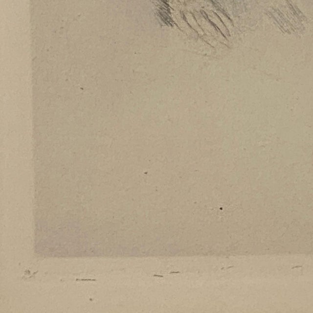 Paper Mary Cassatt Hand Colored Drypoint Etching on Paper, Margo Wearing a Bonnet (No. 1) For Sale - Image 7 of 12