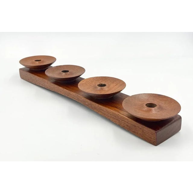 Danish Teak Candleholder, 1960s For Sale - Image 4 of 7