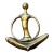Vintage Brass Abstract Figure For Sale