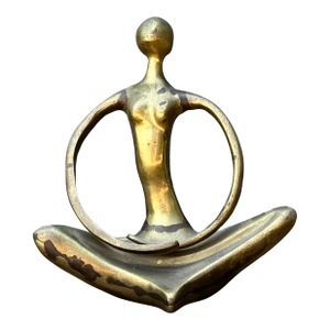 Vintage Brass Abstract Figure