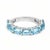 Contemporary Natural 3.45 cts aquamarine half band ring in 18k gold For Sale - Image 3 of 18