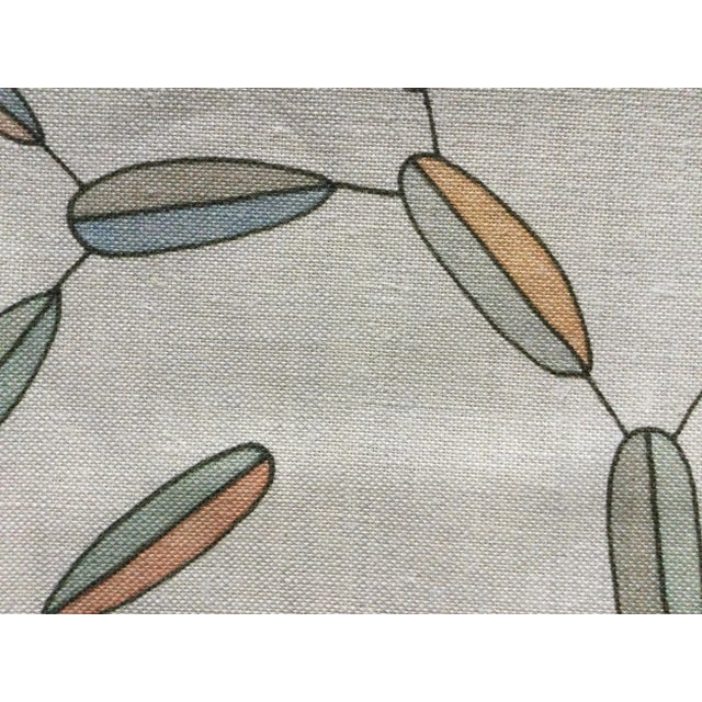 Abstract Radish Moon Rove Linen Ecru Fabric- 2.25 Yards For Sale - Image 3 of 4