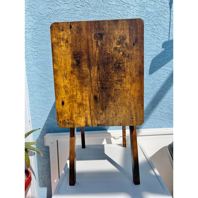 Mid-Century Modern Vintage Record Player Stand With Storage For Sale - Image 3 of 7