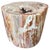 2010s Andrianna Shamaris Coral Toned High Quality Petrified Wood Side Table For Sale - Image 5 of 18