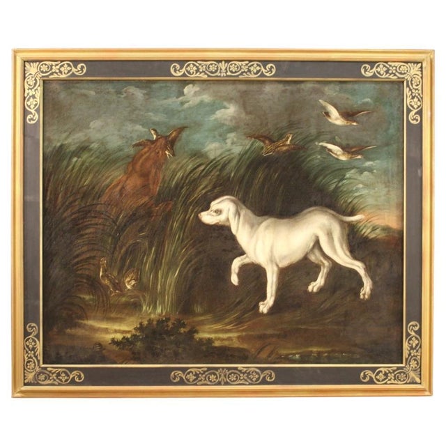 French Artist, Landscape with Dog, 1750, Oil on Canvas, Framed For Sale - Image 16 of 16
