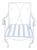 Vintage 1960s White Wrought Iron Lounge Chair For Sale