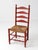 Mid 20th Century Vintage Red Ladder Back Rush Seat Chair For Sale - Image 5 of 18