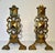 Modern Pair Brass Geometric Andirons For Sale - Image 3 of 9