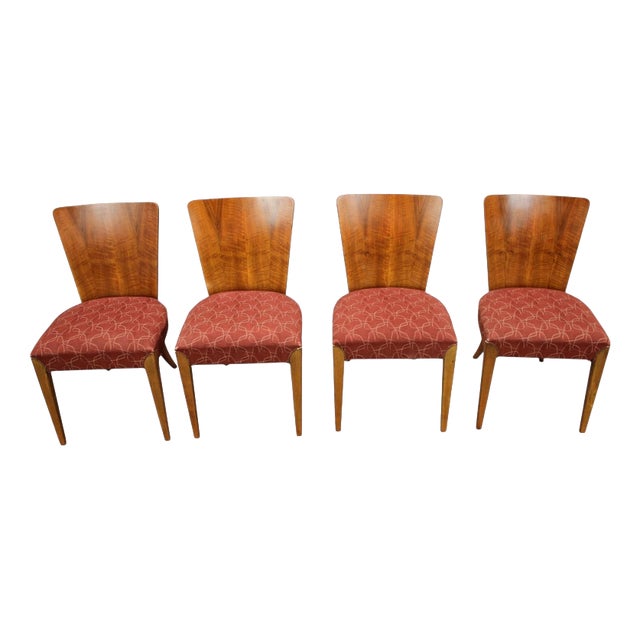 Dining Chairs by Jindrich Halabala, Czechoslovakia, 1950s, Set of 4 For Sale