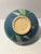 Ceramic 1939 Roseville Iris Blue Art Deco Pottery Matt Ceramic Vase # 357-4 For Sale - Image 7 of 10