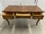 Wood Vintage Karges French Provincial Walnut Executive Writing Desk With Embossed Leather Top For Sale - Image 7 of 18