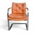Vintage Chrome-Finish Steel Cantilever Lounge Chair in Orange Vinyl For Sale In Los Angeles - Image 6 of 9