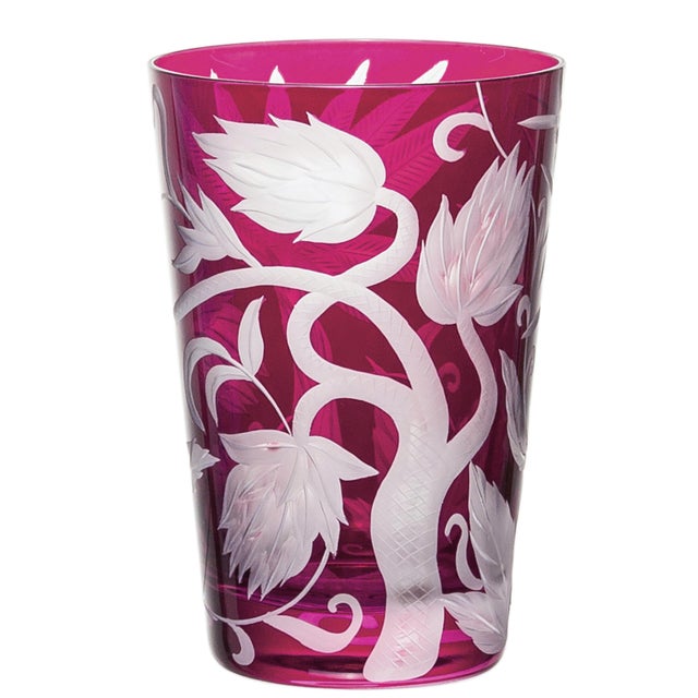 Mid-Century Modern ARTEL Jungle Deco Tumbler in Fuschia - Set of 6 For Sale - Image 3 of 4