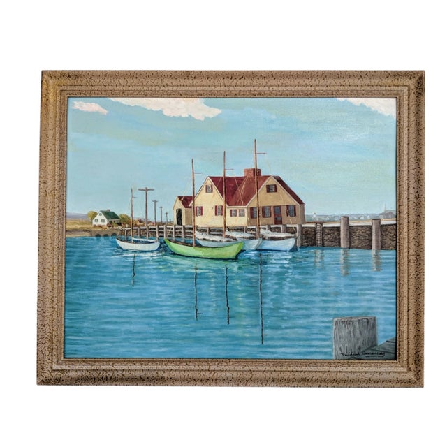 American Original Large Scale Coastal Nantucket Seascape Painting Signed For Sale - Image 3 of 10