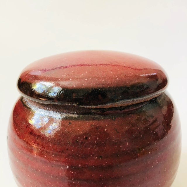 Late 20th Century Studio Pottery Sphere Container For Sale - Image 5 of 7