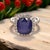 Blue Natural Sapphire Diamond Ring Size 6.5 14k White Gold 6.35 Certified For Sale - Image 8 of 9