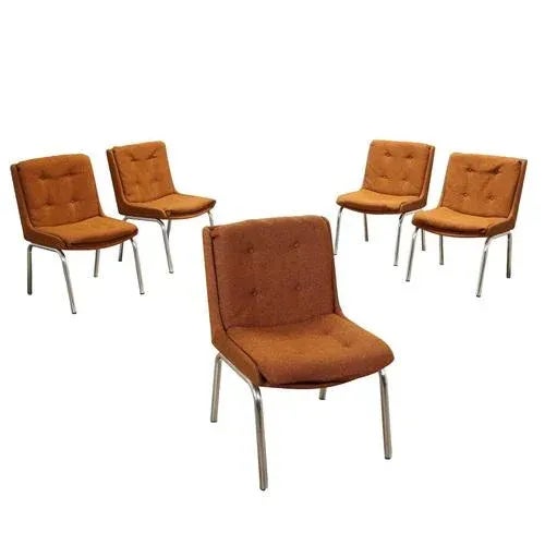 Foam and Fabric Chairs, 1970s For Sale - Image 11 of 11