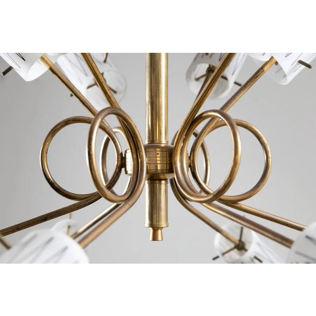 Stilnovo Sputnik Ceiling Light in Brass in the style of Stilnovo, 1950s For Sale - Image 4 of 6
