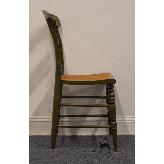 Hitchcock 1974 Limited Edition Edward Keith Hand Painted Side Chair - George Washington's Mount Vernon For Sale - Image 6 of 10