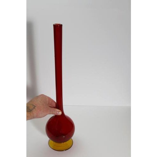 Hand-Blown Murano Glass Pencil Vase by Carlo Moretti, Italy, 1970s For Sale - Image 4 of 10