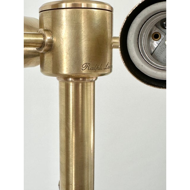 2010s Single Ralph Lauren Extra Large Oxblood Red Ceramic Lamp With Brass Fittings. For Sale - Image 5 of 17