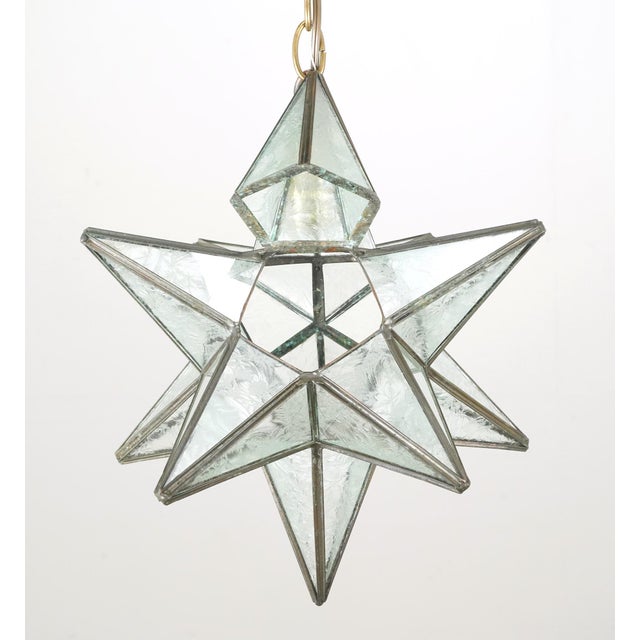 Modern Restored Vintage Moravian Star Pendant Light For Sale - Image 3 of 9