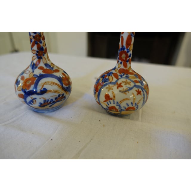 Antique Japanese Imari Soliflore Vases, Set of 2, in Flawless conditions. Designed before 1890