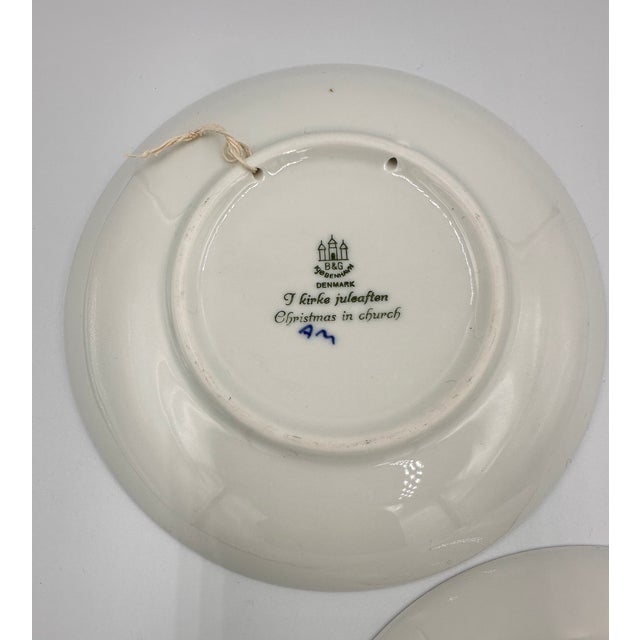 Bing & Grondahl Copenhagen Annual Christmas Plates 1968, 1971 Collectible 2pc Set For Sale - Image 9 of 9