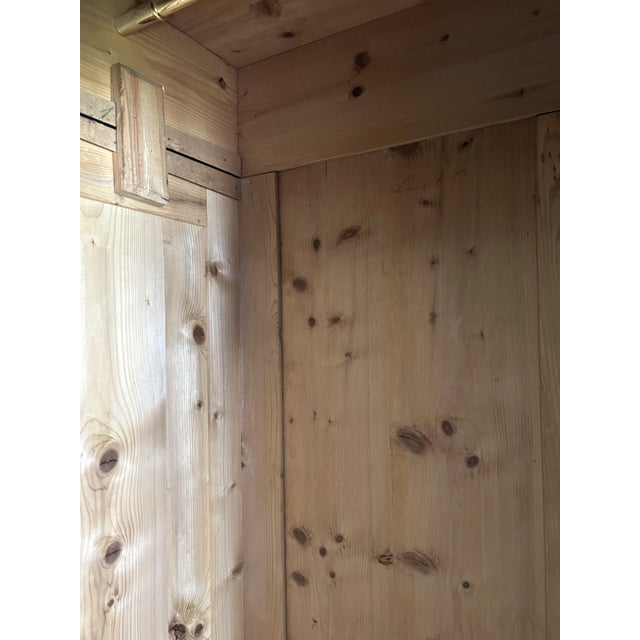 Vintage Painted Pine Armoire with Chinoiserie Panels, 1920s For Sale - Image 11 of 14