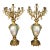 Pair of French Late 19th Century Sevres Style Porcelain and Bronze Candelabras For Sale