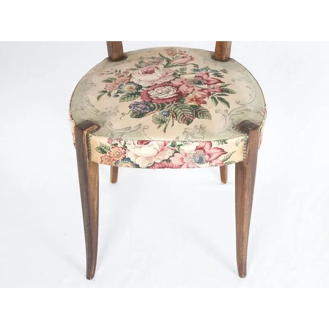 Italian Wood and Fabric High-Back Chairs from Minotti, 1950s, Set of 2 For Sale - Image 4 of 9