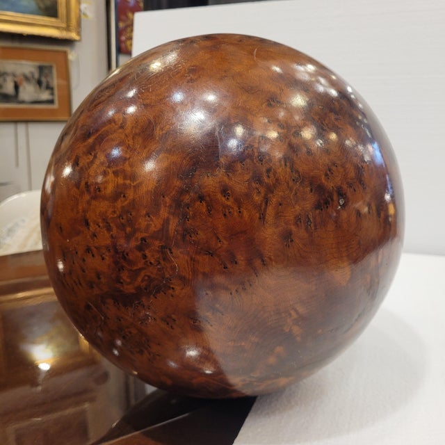 Decorative Sphere in Mahogany, 1890s For Sale - Image 10 of 18