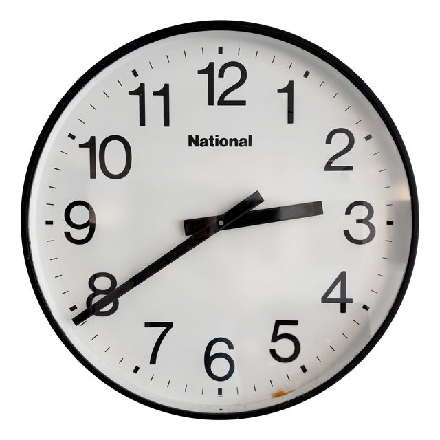 Large Factory Clock from National, Japan, 1960 For Sale