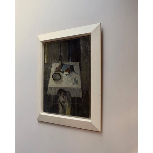 British School Artist, Still Life with Lovers, Mid-20th Century, Oil on Canvas, Framed For Sale - Image 6 of 9