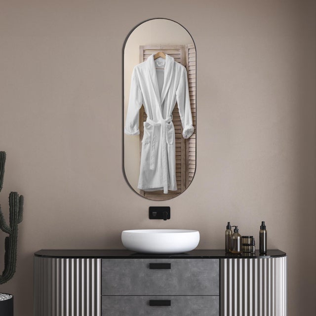 Contemporary Balducci Oval Mirror- Small For Sale - Image 3 of 11