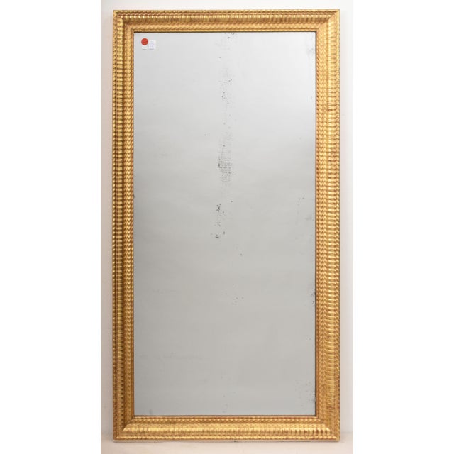 Antique Louis Philippe Rectangular Mirror with Gilded Frame For Sale - Image 11 of 11