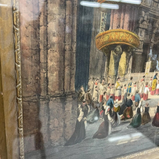 Early 20th Century Church Interior Watercolor Painting by Henry Thomas Schafer For Sale In San Diego - Image 6 of 12